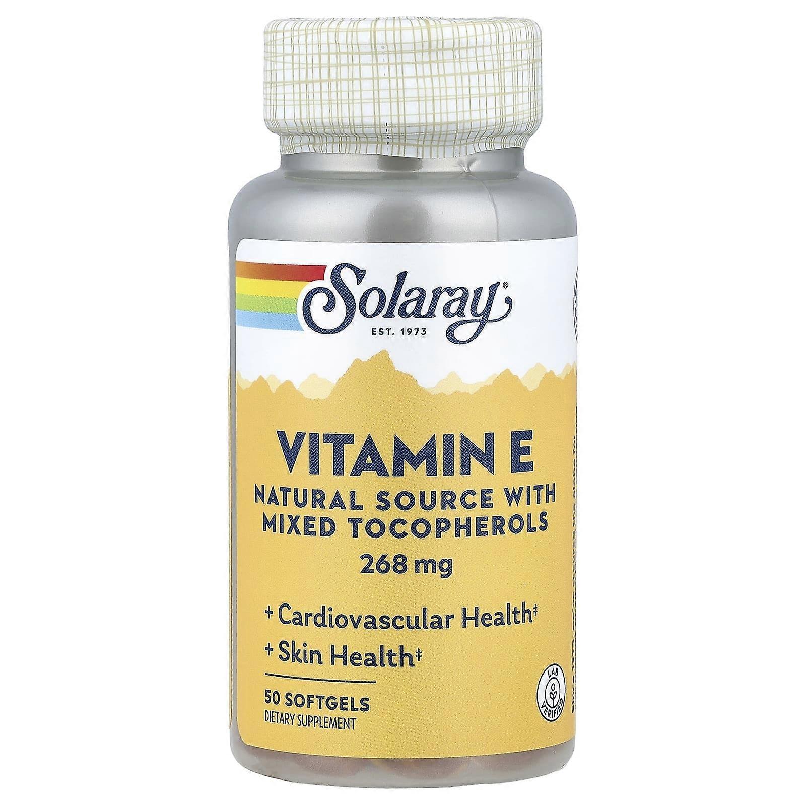 Solaray, Vitamin E, 50 Softgels, 2-Pack