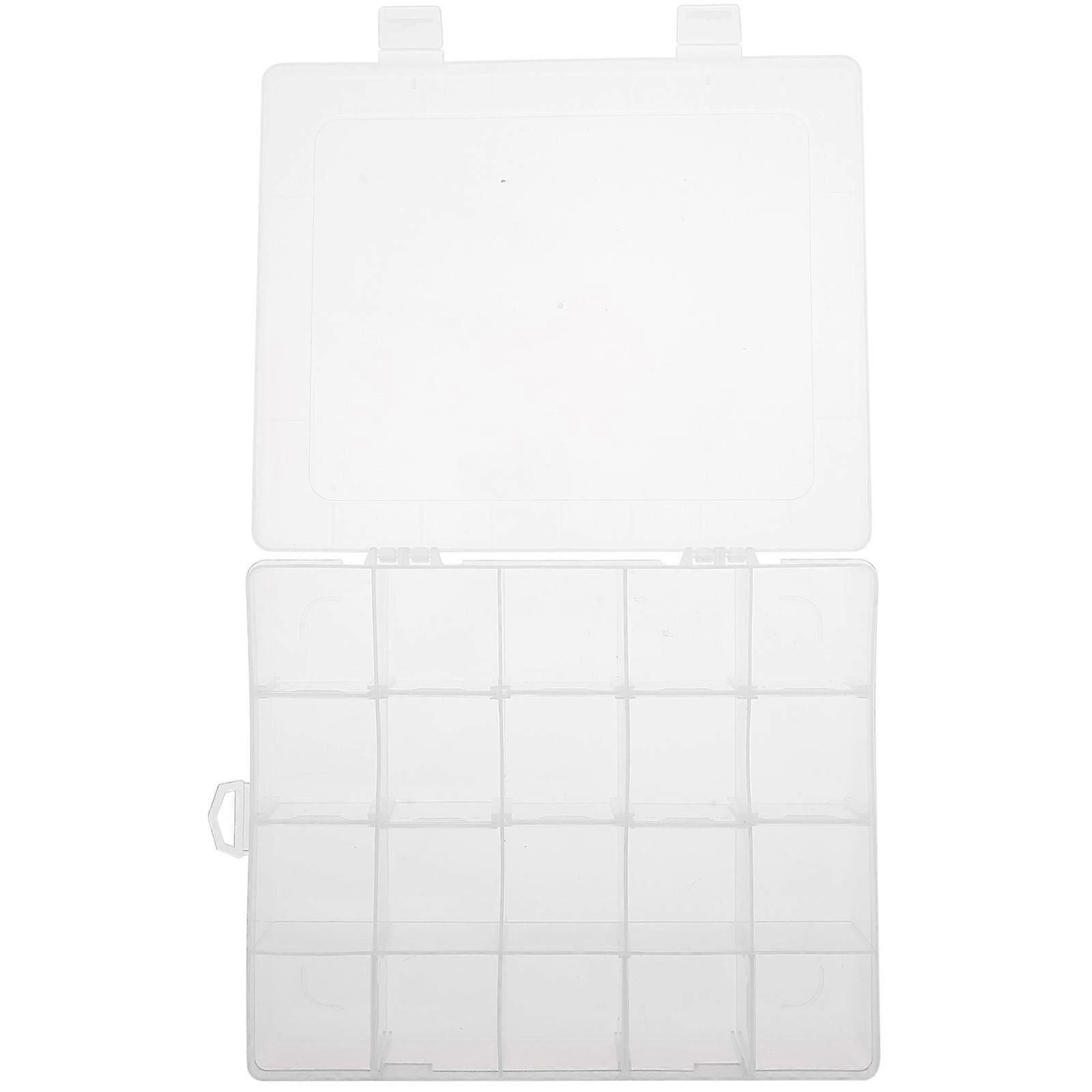 Rhinestone Box Multi-Grid Storage for Bead Organizing 3Pcs Transparent Plastic