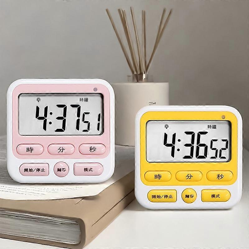Electronic timer, kitchen baking tool, student learning self-discipline time manager, countdown timer reminder, green English model