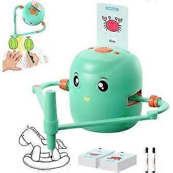 Interactive Drawing Robot for Kids - Montessori Educational Toy with 100 Templates, Ages 3+, Green