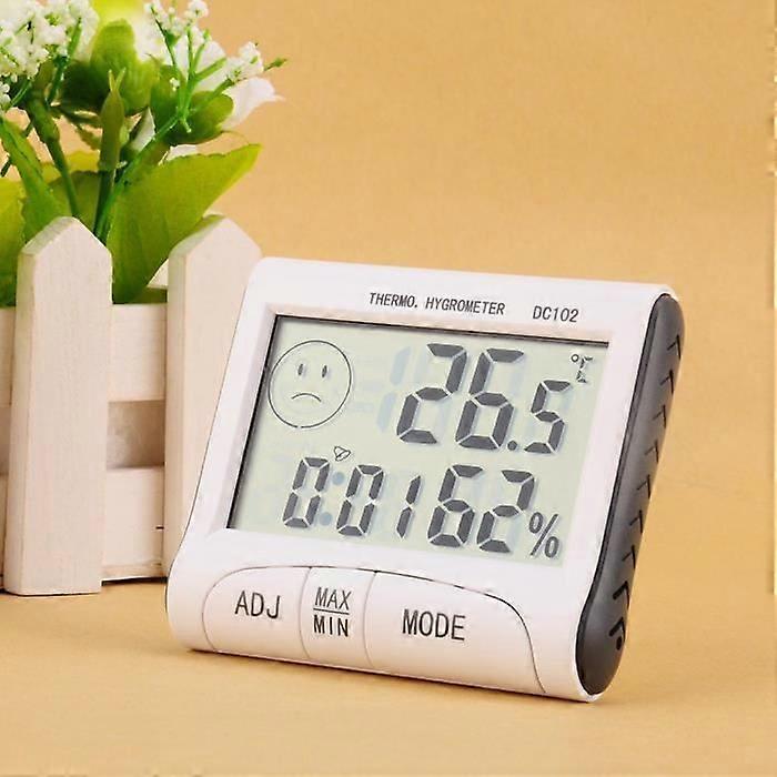 Indoor Thermometer - DC102 - Digital - Wireless - White LCD