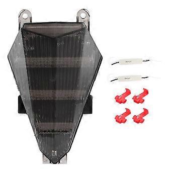 Motorcycle LED Tail Light with Turn Signals Smoky Lens Fit for Yamaha YZF R6 2006-2016