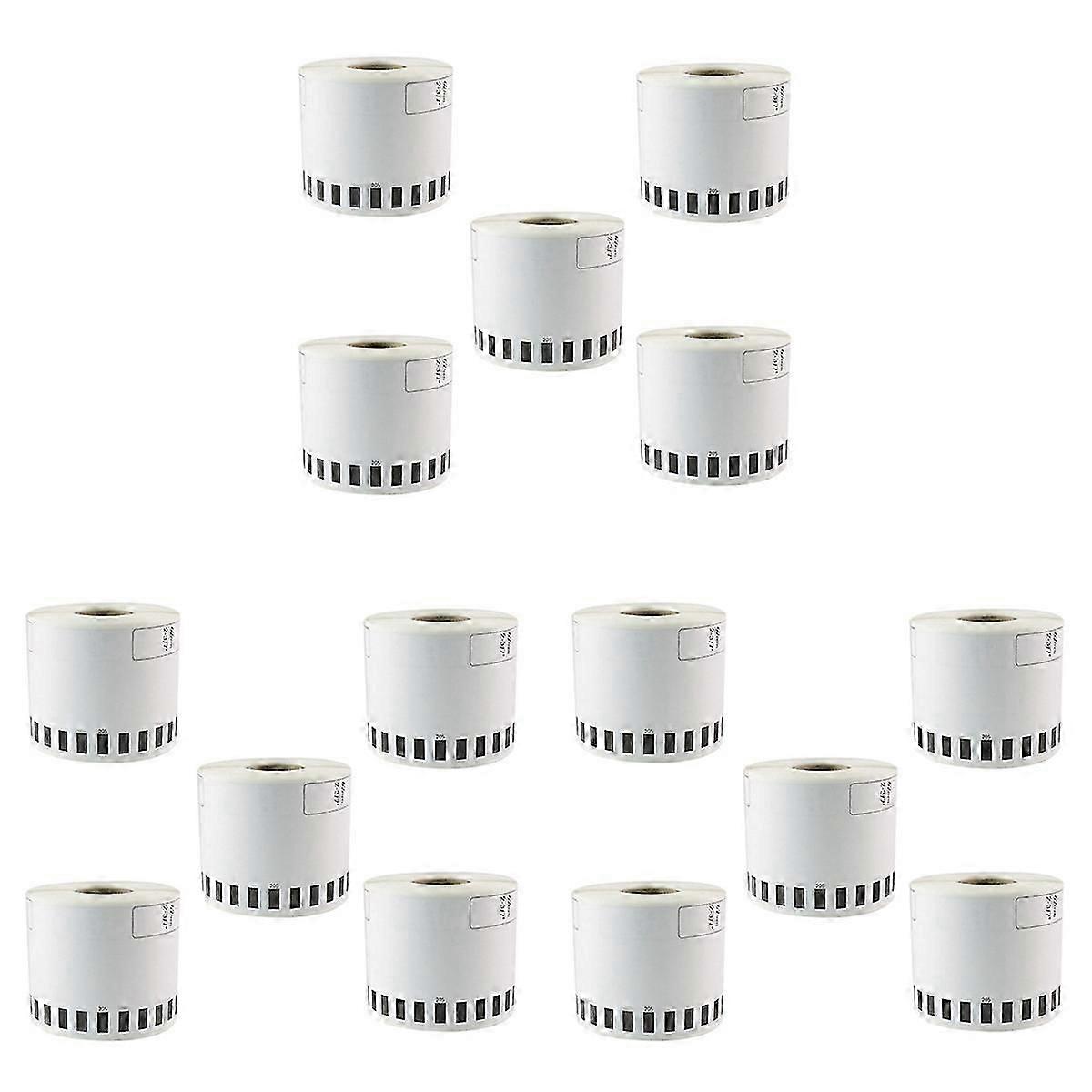 5 Refill Rolls 22205 Continuous Label Paper, 62mm x 30.48m, Permanent Adhesive, Compatible with QL and P Series Printers
