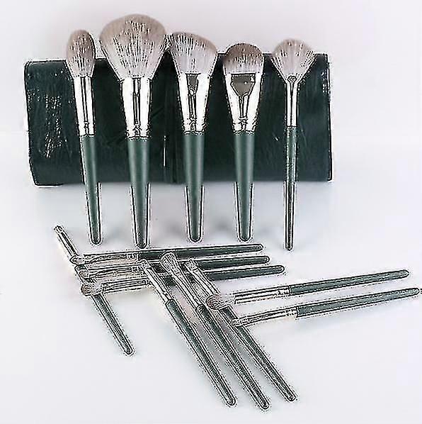 Dark Green Beauty Makeup Brush Set