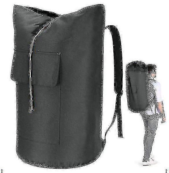 Laundry Bag Extra Large 115l Black Laundry Backpack With Padded Shoulder Strap