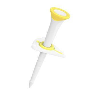 Adjustable Plastic Golf Ball Tees Multicolor Golf Tees Set With Rotatable Height Adjustment Ideal For Various Swing Styles  Yellow