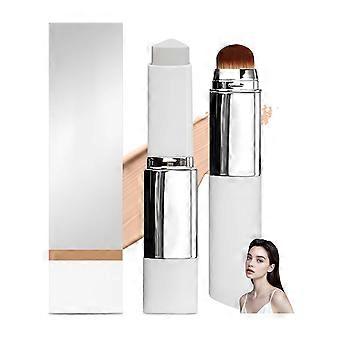Color Changing Foundation Stick with Dual-Ended Design and Detachable Brush for Flawless Finish