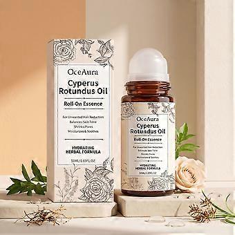 Cyperus Rotundus Öl Roll-On Essenz – Natürliches Körperöl zur Reduzierung unerwünschter Haare und zur Pflege nach der Rasur | Beruhigt die Haut, verkleinert die Poren für Gesicht und Körper