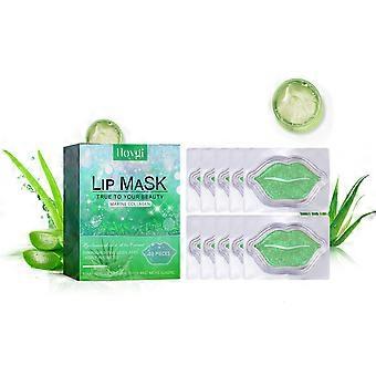 Maschera per labbra al collagene marino, Aloe Vera Idratante Anti-Dry Crack Autunno e inverno Cura idratante Linee labbra leggere Rimuovere la pelle morta Maschera per labbra