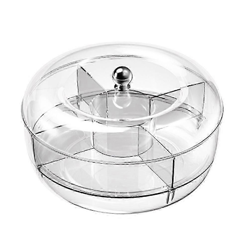 Chilled Veggie Fruit Tray Platter Divided Rotating Serving Tray