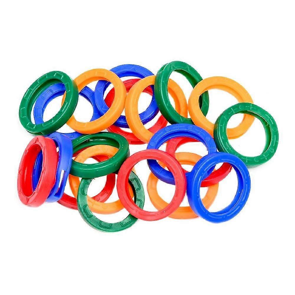 20-Pack - Key Marking / Identification Ring - Color Mark Your Keys Multi-Color