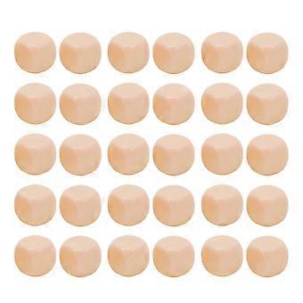 30PCS Fun Blank Dice Set DIY Puzzle Runde Ecke 6 seitige Würfel für Brettspiele Mathematik Lernen