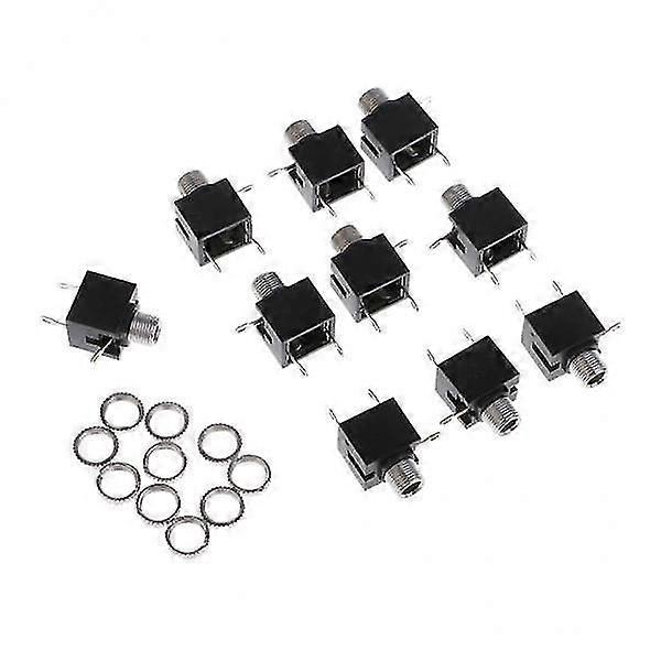 Earphone 3.5mm Panel Mount Female Socket Connector 4x10Pcs/Set
