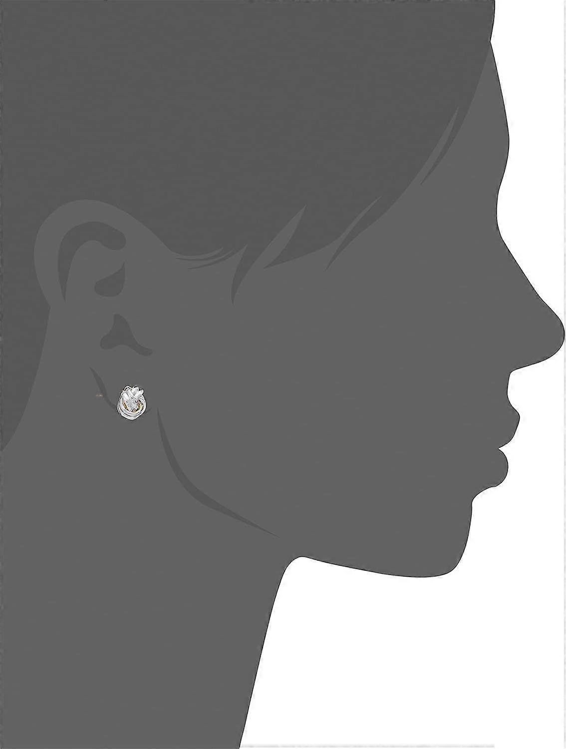 Napier "Classics" Silver-Tone Knot Stud Earrings