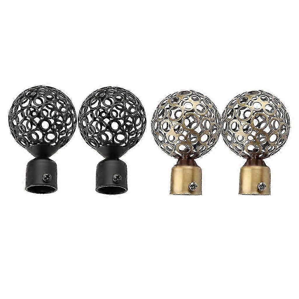 4pcs Window Curtain Pole End Drape Rod Finals Head