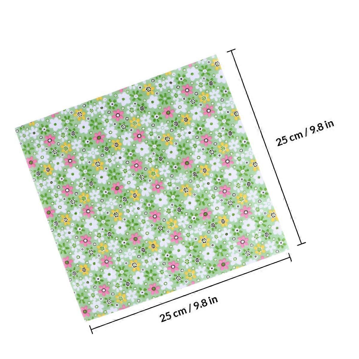 Polyester Patchwork Cloth Fabric for DIY Use 50Pcs Printed Assortment