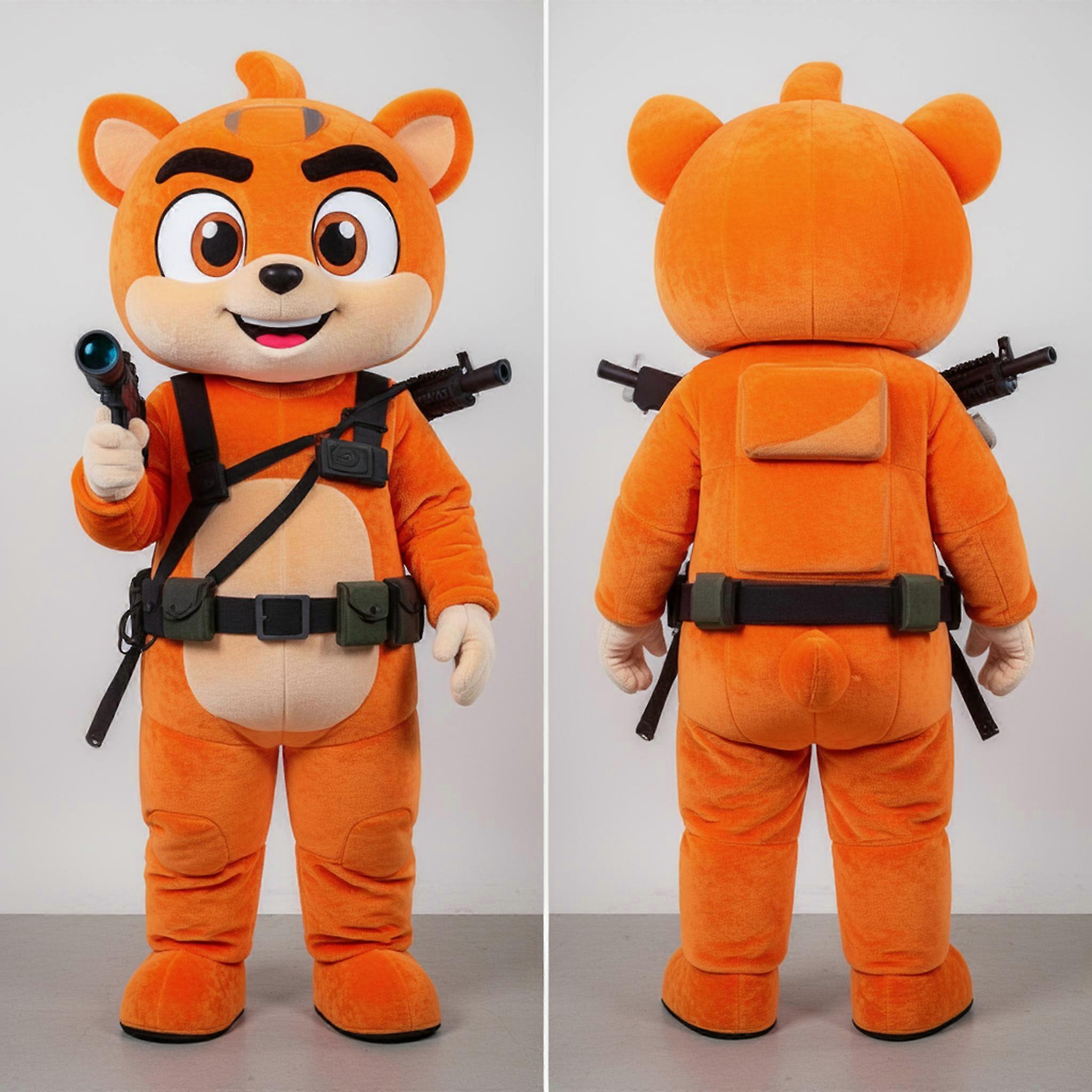 MASTICOT Rust Orange Wide Eyed Sniper Mascot