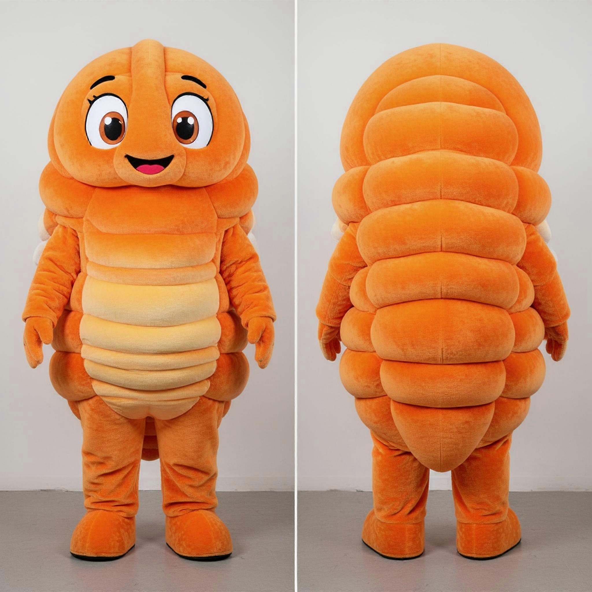 MASTICOT Orange Plush Trilobite Mascot