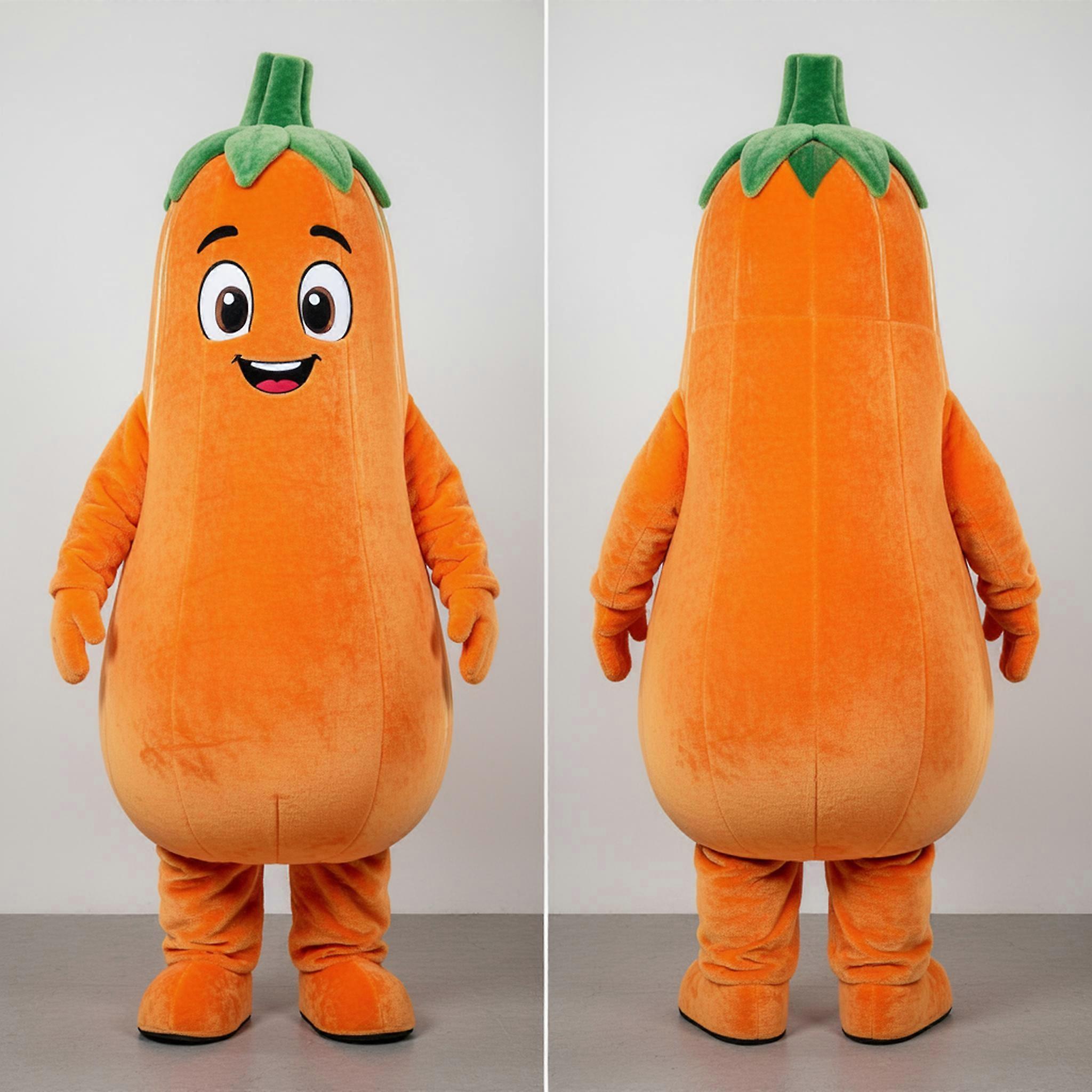 MASTICOT Orange Rounded Zucchini Mascot