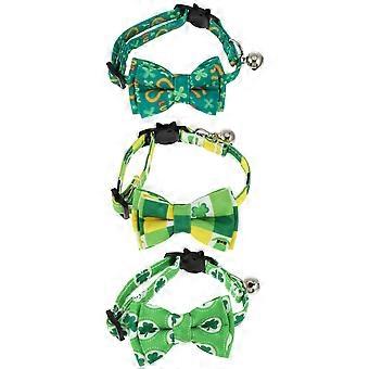 Festival Cat Bow Collar Adjustable Pet Collar Bow Tie 3Pcs Set