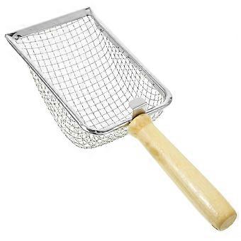 Pet Cat Litter Scoop Stainless Steel Litter with Wood Handle