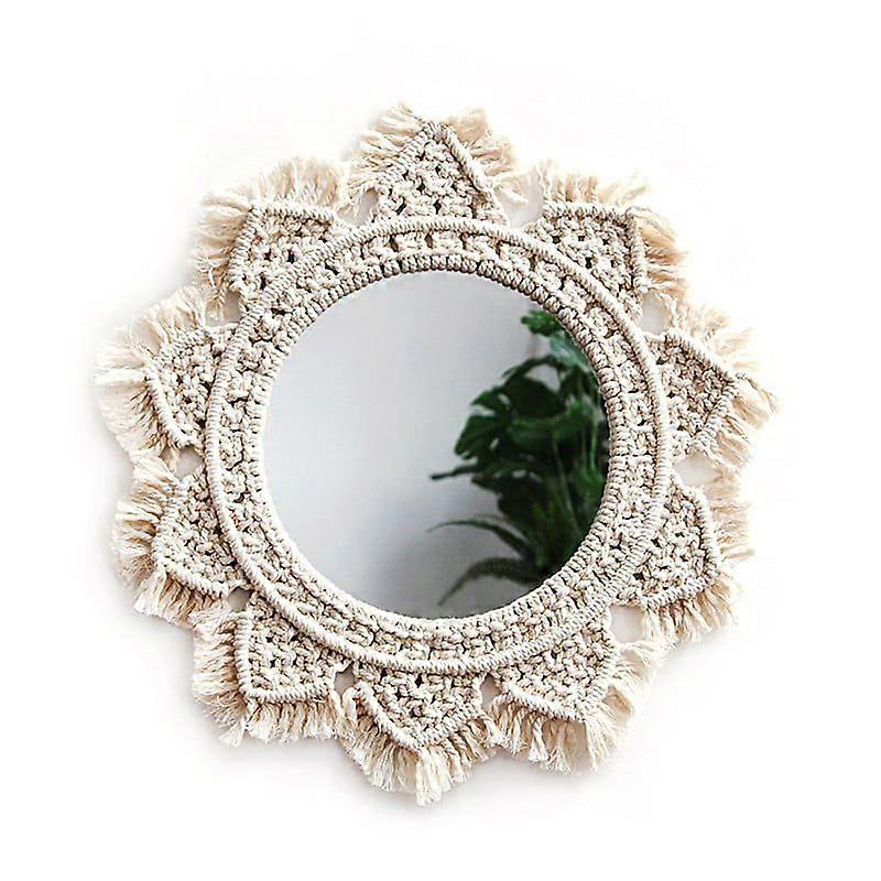 Bohemian Sunburst Macrame Mirror
