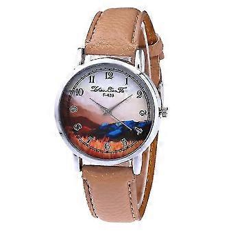 Reloj de cuarzo para hombre, correa clásica de cuero, esfera redonda, reloj sencillo, regalo