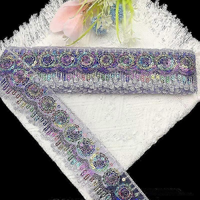 Sequined Mesh Lace Trim