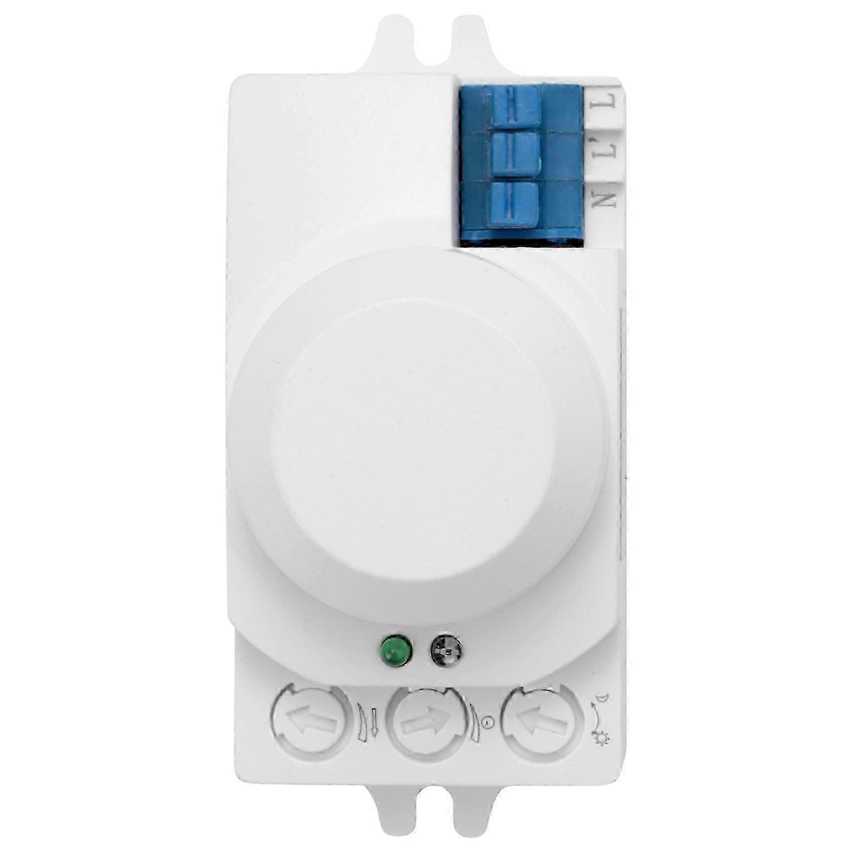 5.8GHz HF System LED Motion Sensor Light Switch Body Motion Detector,White