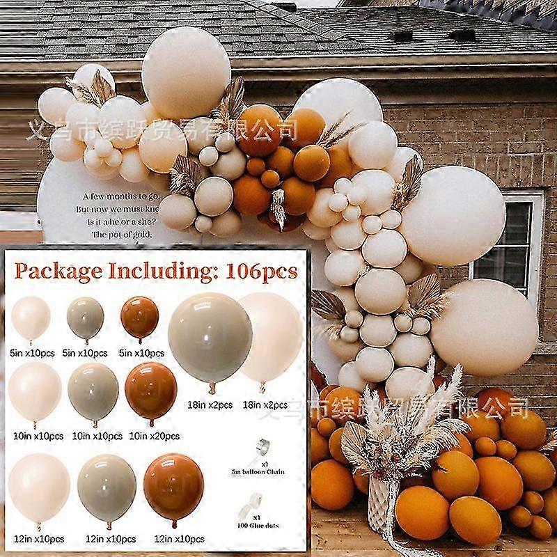 Macaron Orange Round Latex Balloons