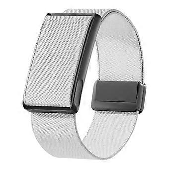 2-i-1 metallram + magnetiskt nylon sportarmband för Amazfit Helio justerbart ersättningsarmband lätt och bekvämt armband