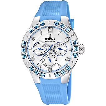 Festina Dream Quartz Analog Woman Watch avec bracelet en caoutchouc F16559/2
