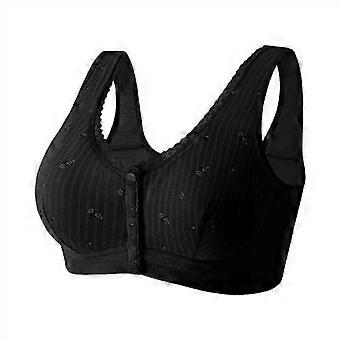 Soft Cotton Vest Style Bra without Steel Ring Wide Strap Thin Ladies Underwear Large Size Maternity for Middle Aged And E.