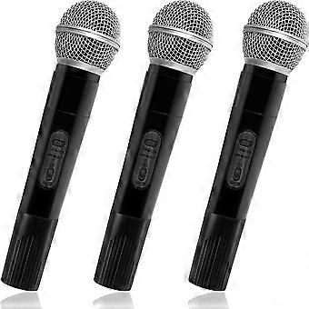 3PCS Plastic Fake Microphone Set for Kids, Realistic Stage Design, Pretend Play and Party Prop