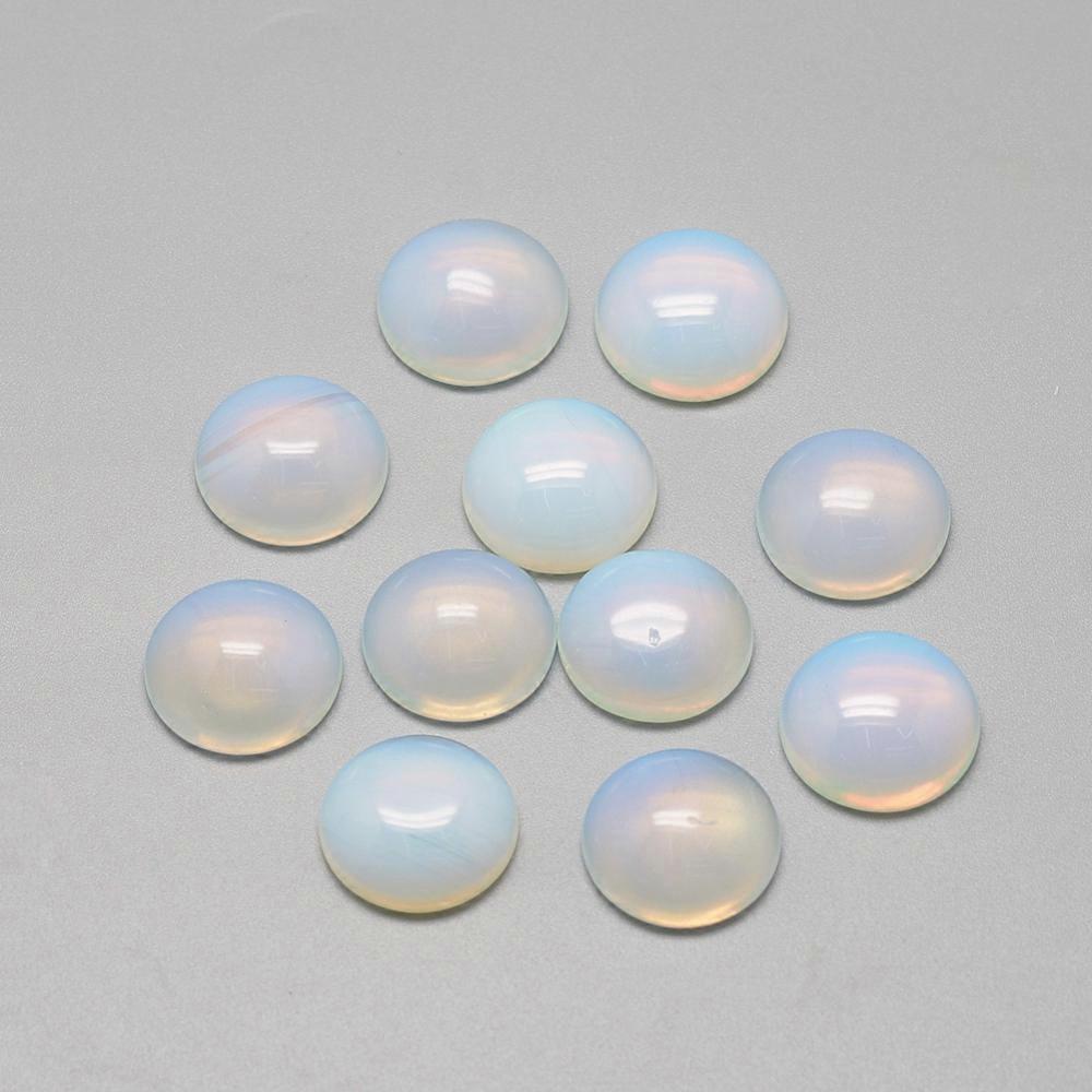 5pcs Opalite Cabochons Half Round/Dome 20x6mm
