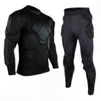 Goalkeeper Protective Suit with Long Sleeves and Knee Pads Compatible with Football