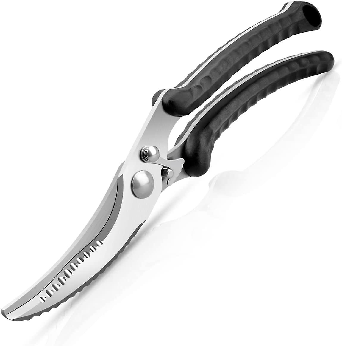 Professional Stainless Steel Kitchen Scissors,Black Multifunction Kitchen Scissors,for Herb Bone Fish Meat Chicken Vegetable