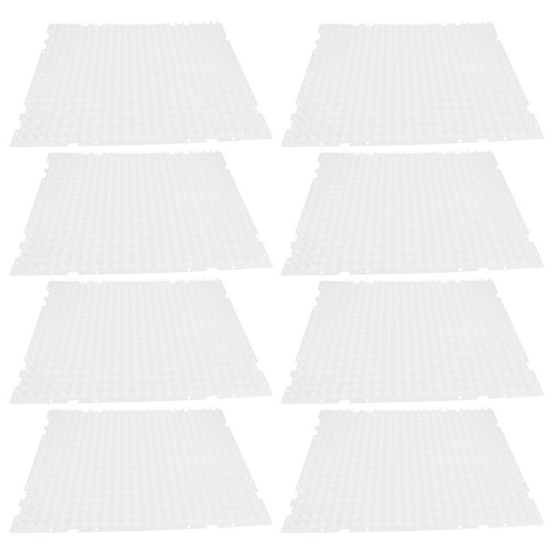 42X33.8cm Transparent Plant & Herb Growing Kits 8pcs Large Cat Scat Mats Bird Cat Plastic Transparen