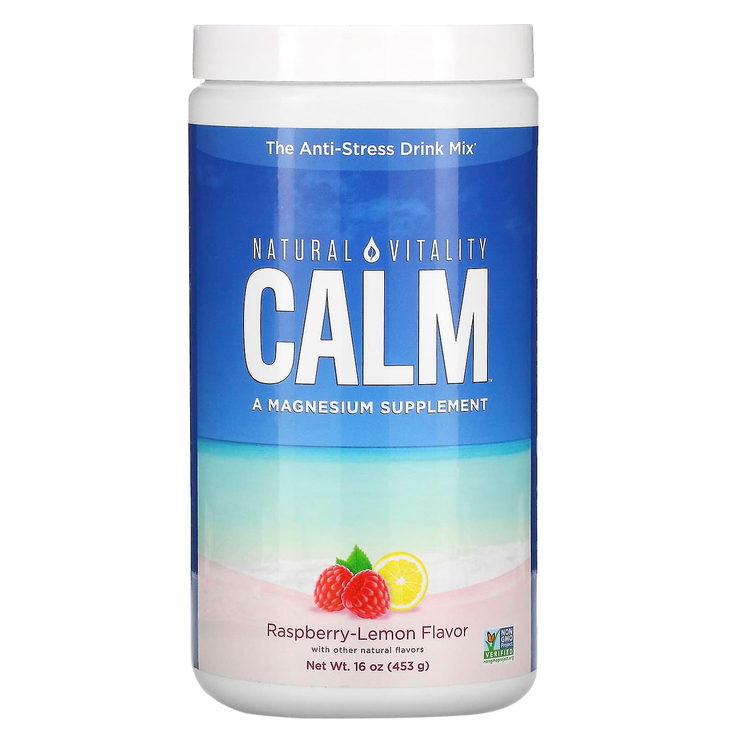 Natural Vitality, CALM, The Anti-Stress Drink Mix, Raspberry-Lemon, 16 oz (453 g)