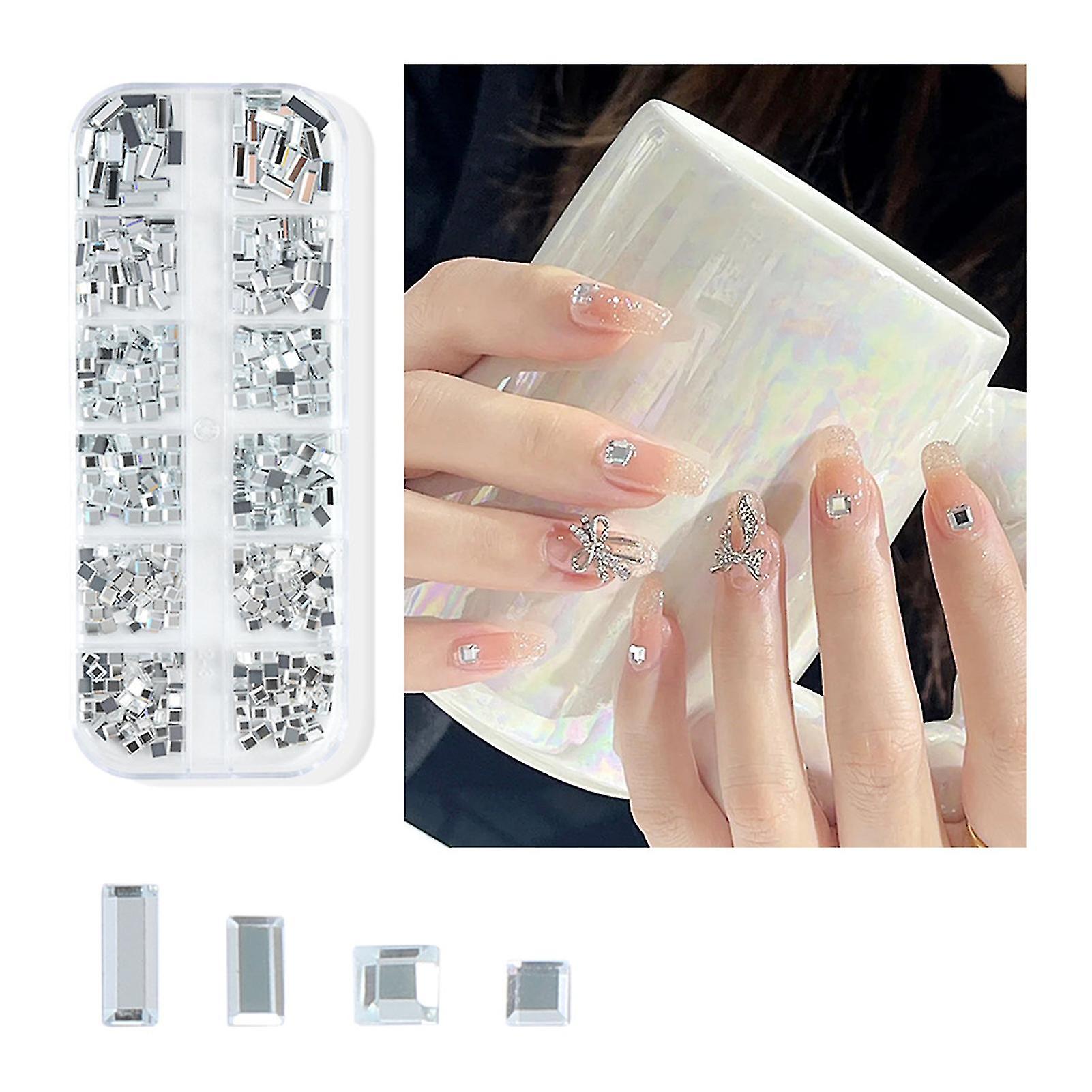 Rivet Bowknot Heart Nail Decor Lightweight Durable Charming Decor For Nail Decoration Practice