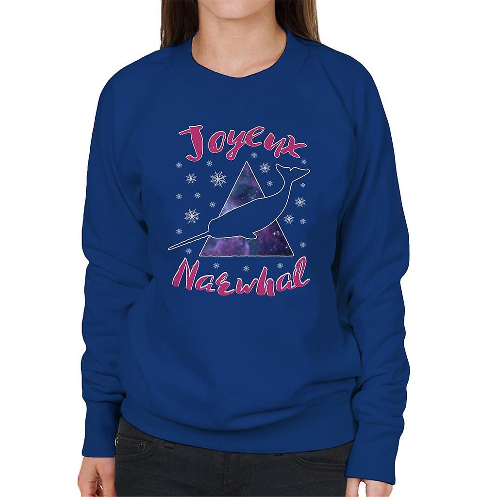 Kerst Joyeux narwal vrouwen Sweatshirt