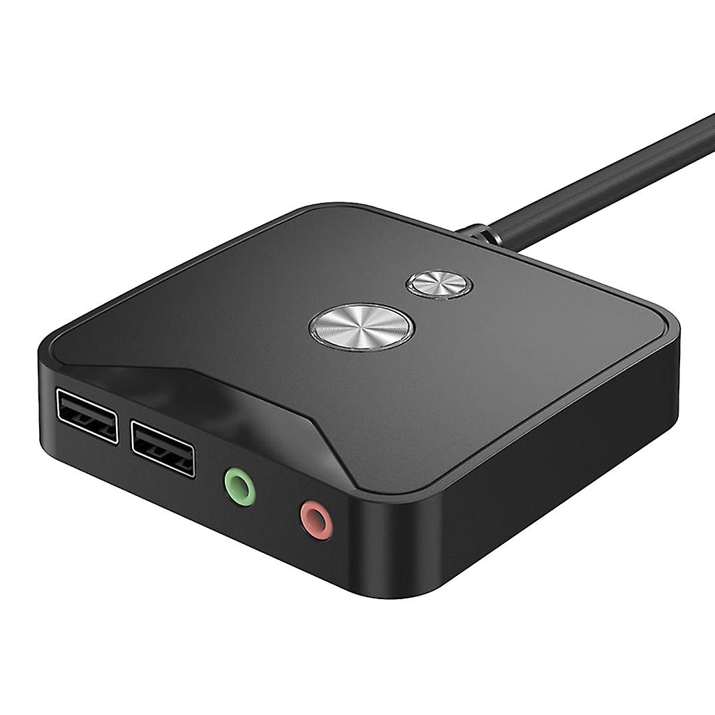 PC Host Power Desktop Switch Button Switch Box Dual USB Dual Audio interfaces