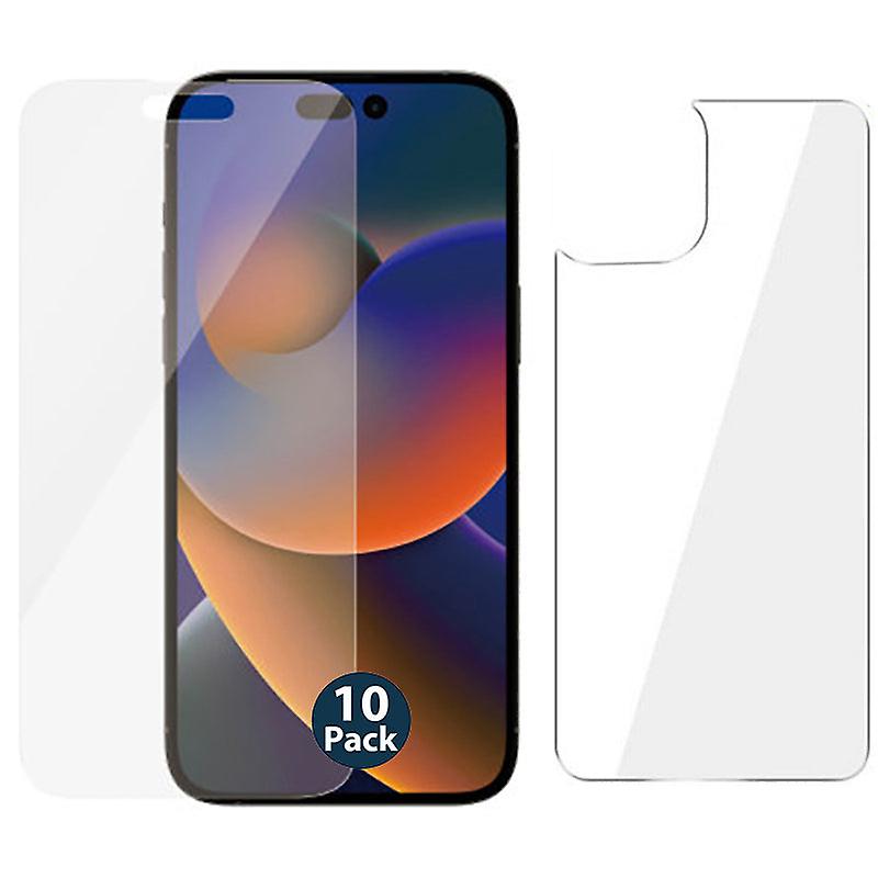 10 包软宠物薄膜屏幕保护膜,适用于 Apple Iphone 14 Pro 正面和背面