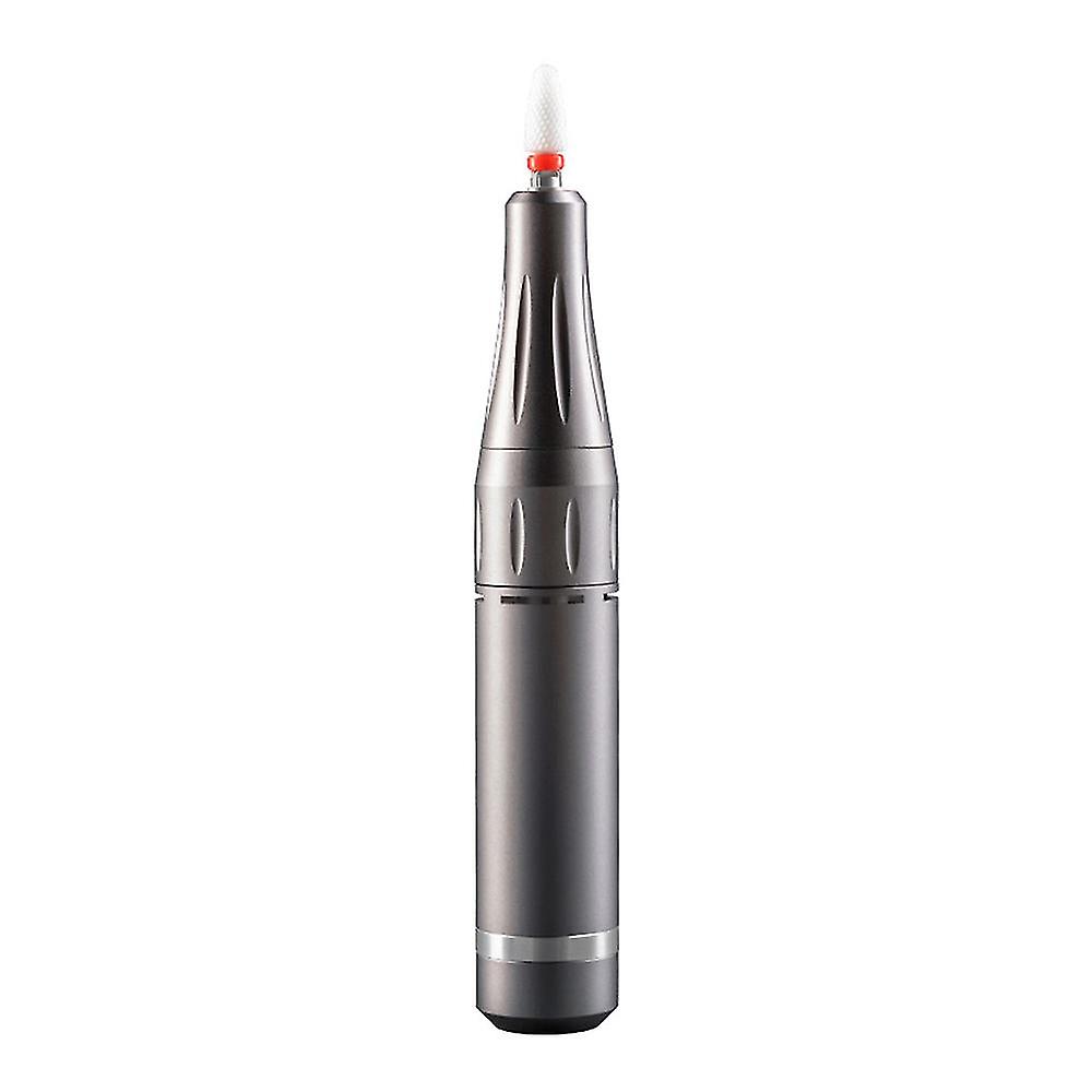 Grey Portable Electric Nail Drill Machine For Acrylic Nails Manicure Pedicure Polishing Shape Tools With 35000rpm High Speed Display Screen Grey