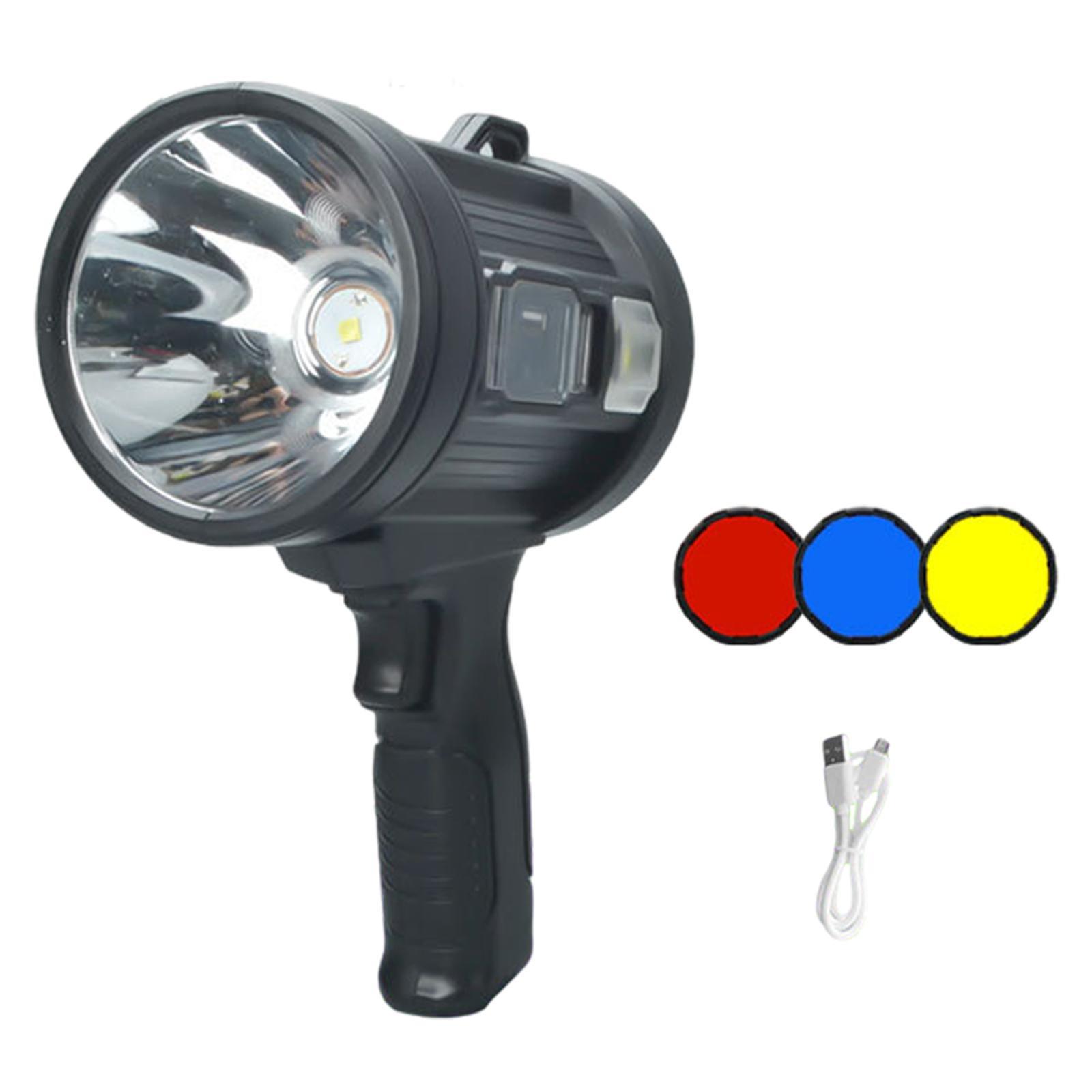 Camping LED Spotlight Searchlight Flash Light Rechargeable Battery  M Model