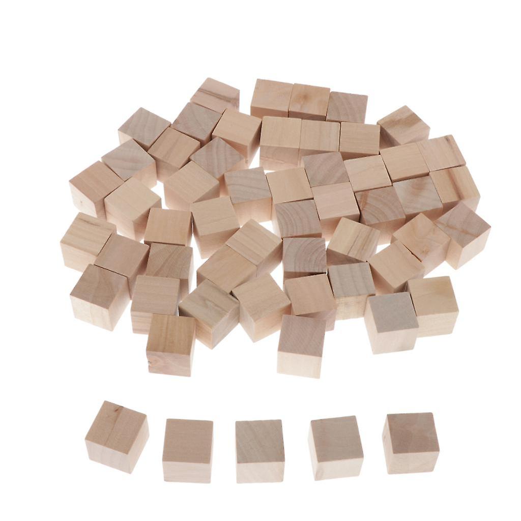 50PCS Wood Blank Dice D6 Game Dice for DIY Decorating Craft Projects 20mm