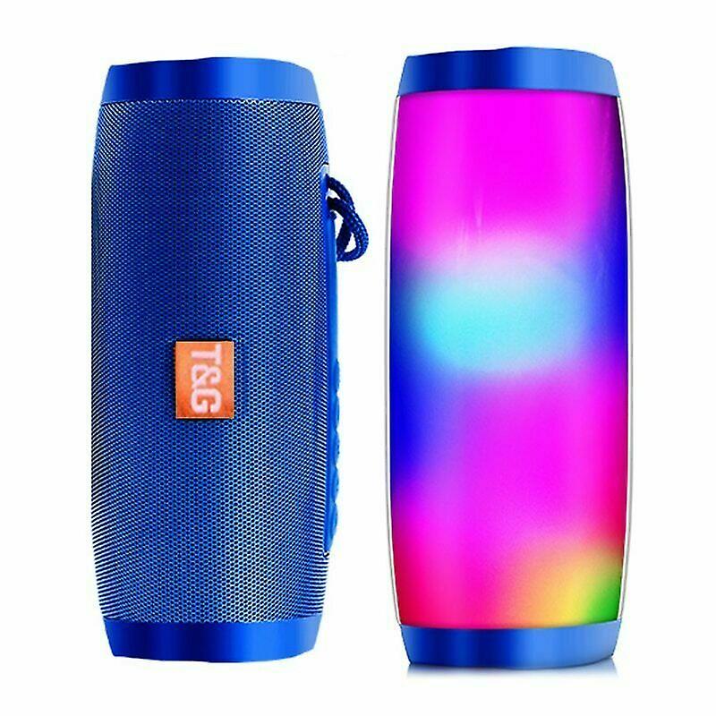 Portable Bluetooth Speaker With Music Light Speaker & Radio (blue)