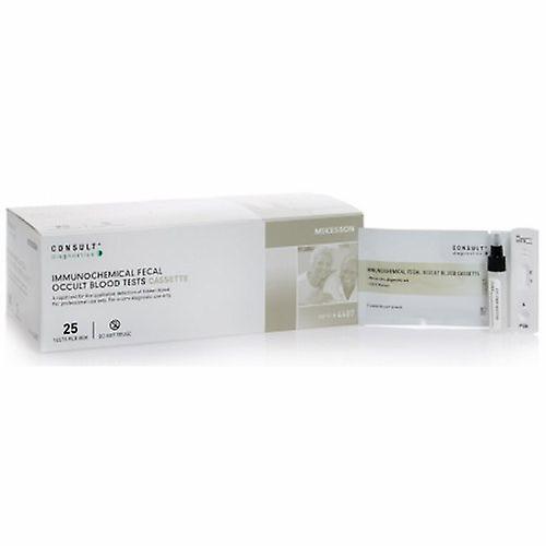 McKesson Rapid Test Kit Consult Colorectal Cancer Screening Fecal Occult Blood Test (iFOB or FIT) Stool Sampl, Box Of 25 (Pack of 1)