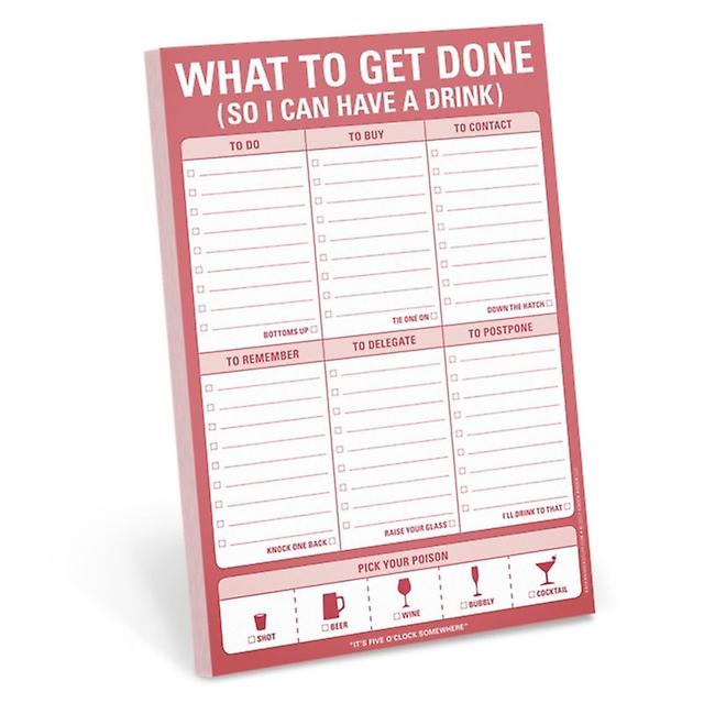 Knock Knock What To Get Done So I Can Have A Drink Pad Paperback Book