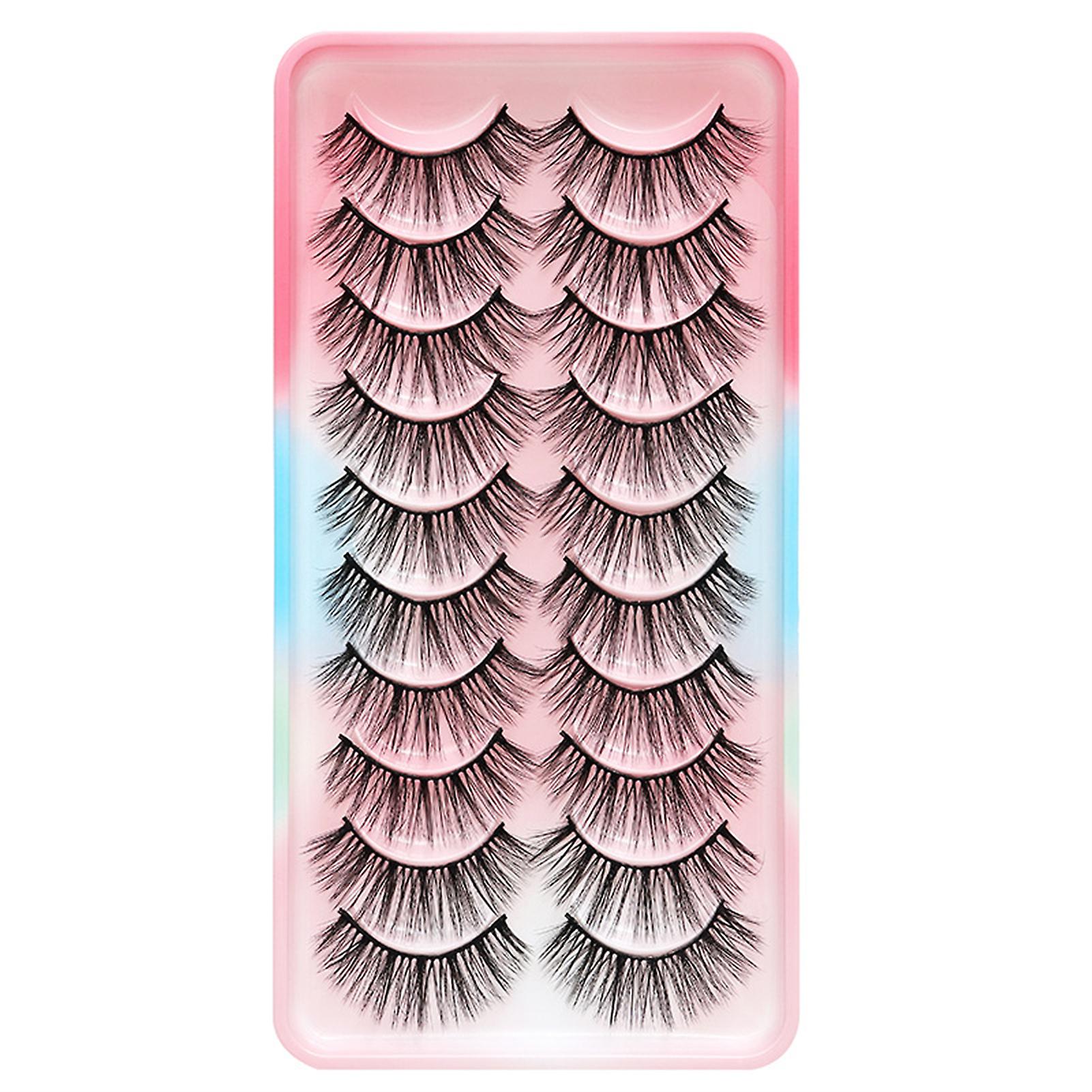 10 Pairs Natural Fake Lashes Simulation Soft Com